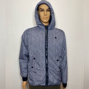 G-Star Raw Whistler Meefic Padded Hooded Jacket Men’s Size S Milk Dark Saru Blue